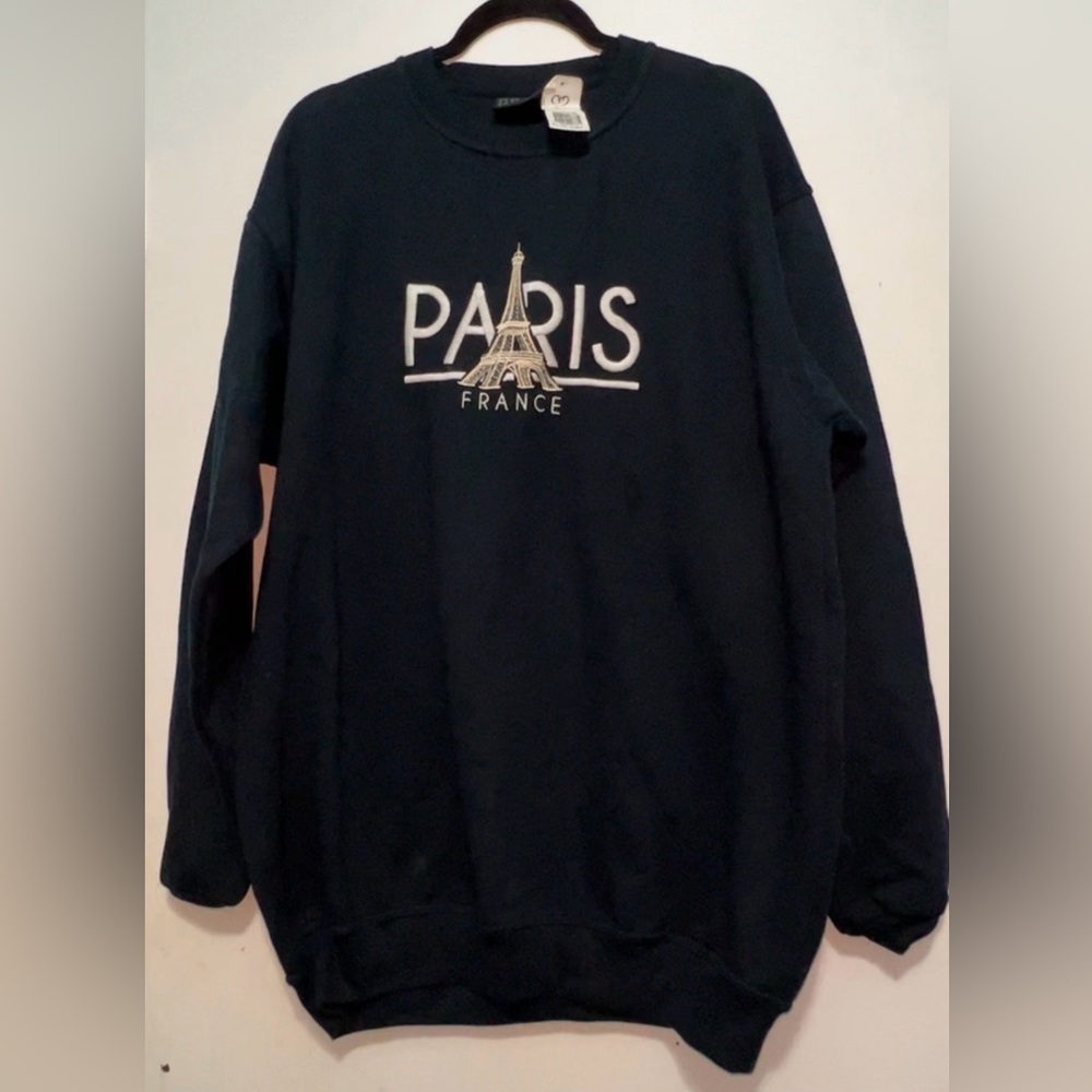 NEW Paris France Navy Blue Sweater